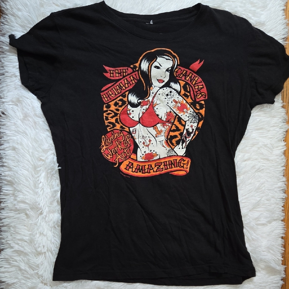 Black Graphic Women's Top